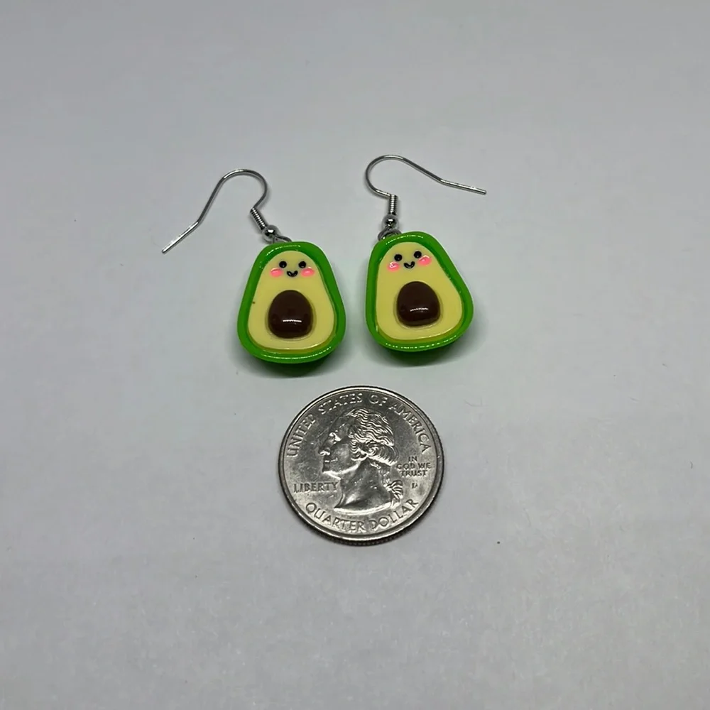Earrings Avocado Cute Kawaii‎